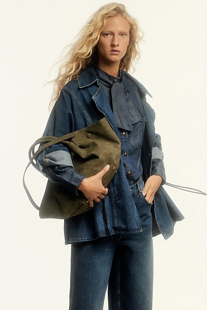 Denim κοντή καπαρντίνα