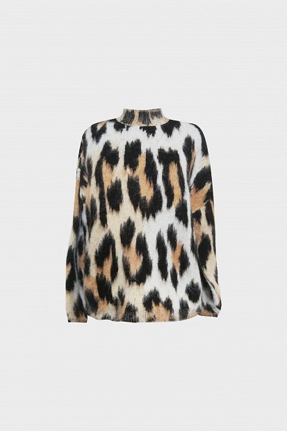 Animal print πουλόβερ
