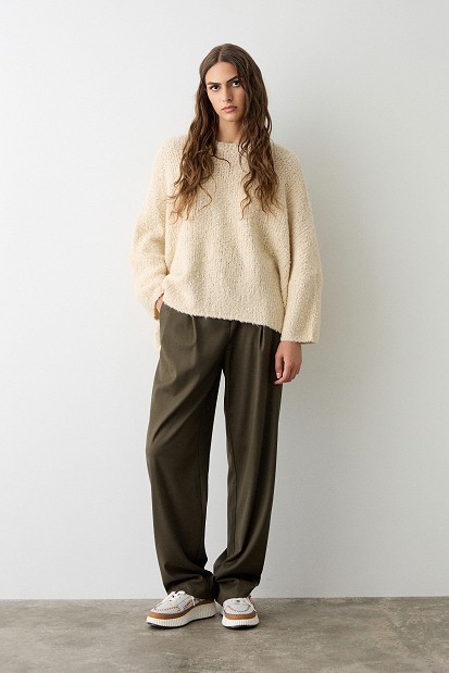 Πουλόβερ μπουκλέ oversized