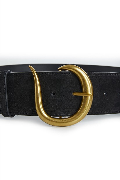 Φαρδιά suede ζώνη