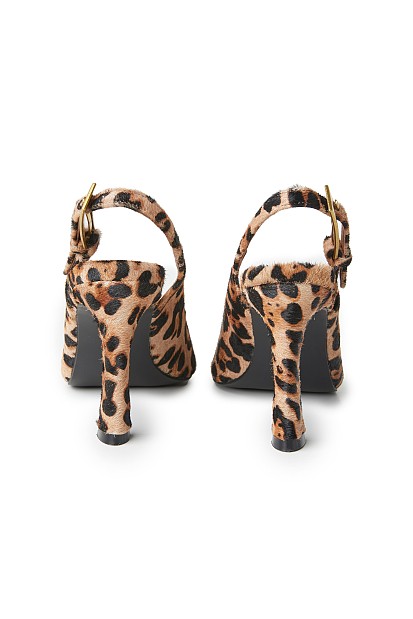 Pony skin slingback γόβες