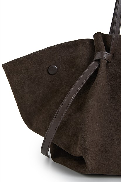 Suede shopper τσάντα