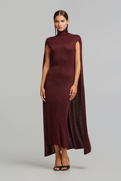 Lurex ζιβάγκο φόρεμα με κάπα