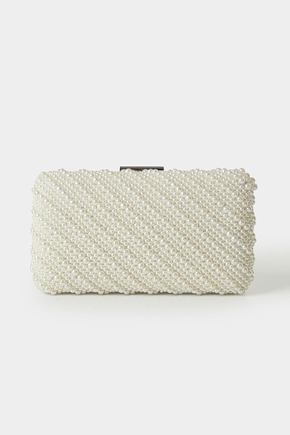 Τσάντα clutch με πέρλες