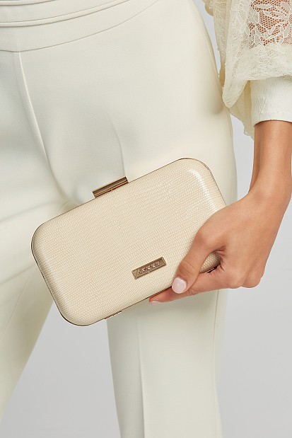 Clutch τσάντα με κροκό όψη
