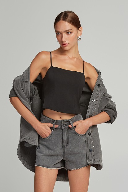 Bralette με ραφές και τετράγωνο μπούστο