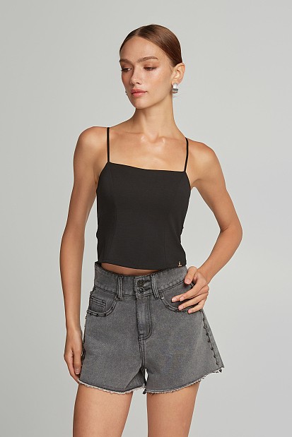 Bralette με ραφές και τετράγωνο μπούστο
