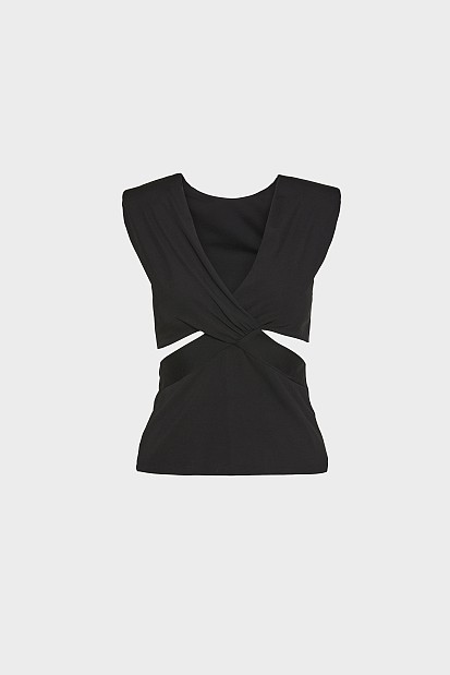 Αμάνικη μπλούζα με cut-outs