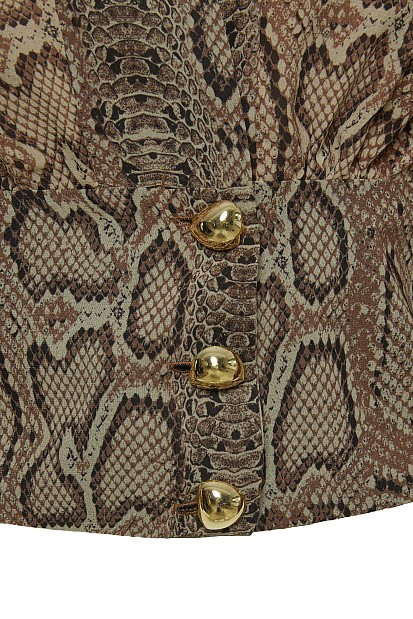 Animal print μεσάτη μπλούζα