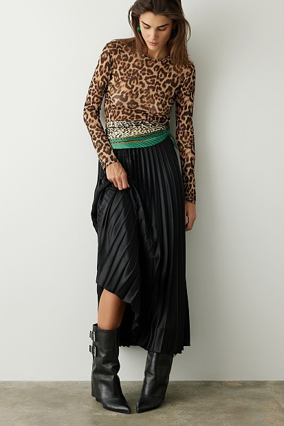 Μακρυμάνικη animal print μπλούζα