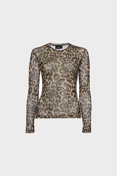 Μακρυμάνικη animal print μπλούζα