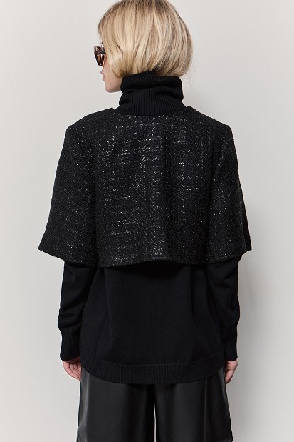 Tweed μπολερό 3/4