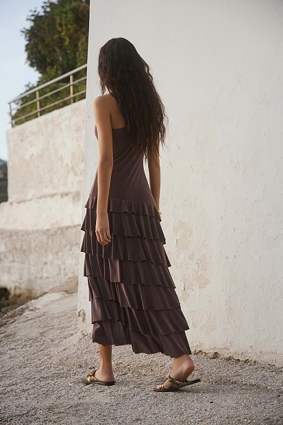 Μάξι φόρεμα με έναν ώμο - Gold label