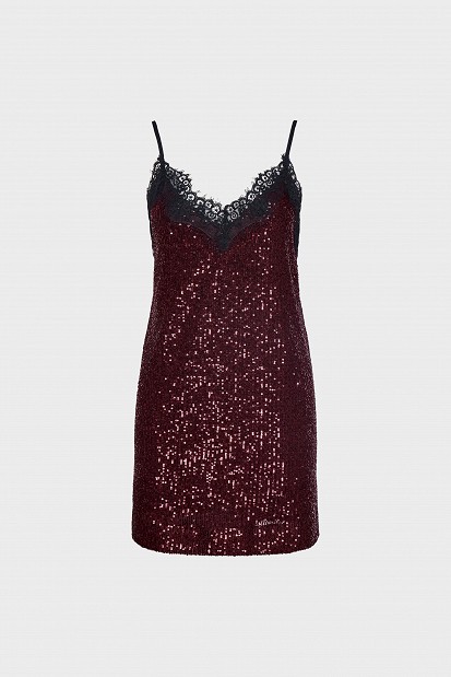 Μίνι lingerie φόρεμα με παγιέτες - Gold label