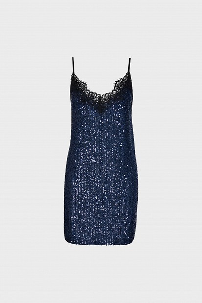 Μίνι lingerie φόρεμα με παγιέτες - Gold label