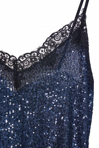 Μίνι lingerie φόρεμα με παγιέτες - Gold label