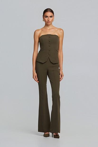 Στράπλες μπλούζα με ραφές