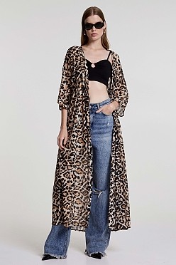 Μάξι κιμονό animal print