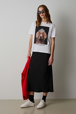 T-shirt με τύπωμα και στρας