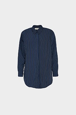 Ριγέ oversized πουκάμισο