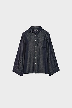 Denim oversized πουκάμισο
