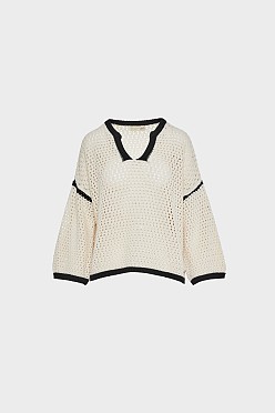 Διάτρητο πουλόβερ V neck