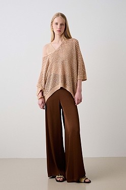 Πλεκτό oversized λούρεξ πουλόβερ