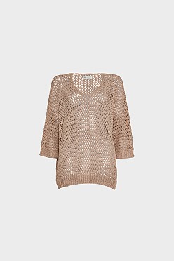 Πλεκτό oversized λούρεξ πουλόβερ