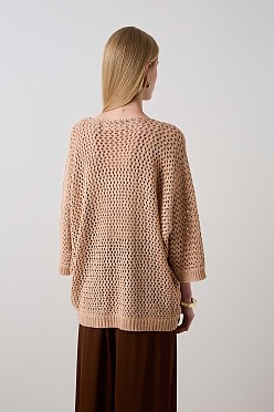 Πλεκτό oversized λούρεξ πουλόβερ