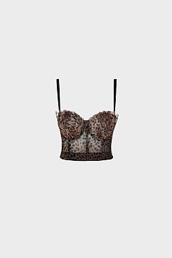 Leopard print μπούστο - Gold label