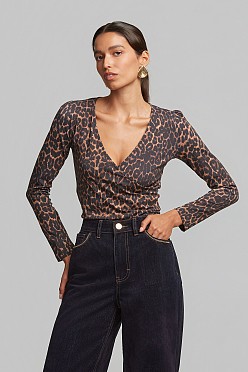 Κρουαζέ animal print τοπ