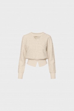 Lurex πουλόβερ με cut outs