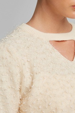 Lurex πουλόβερ με cut outs