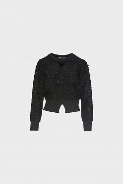 Lurex πουλόβερ με cut outs