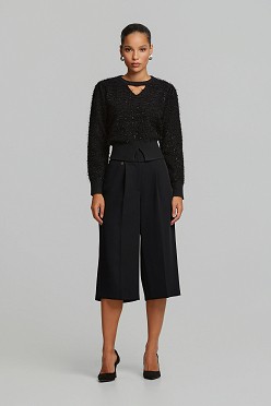 Lurex πουλόβερ με cut outs