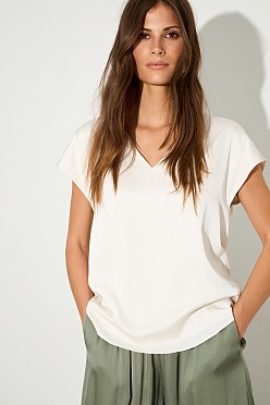 Σατέν V-neck τοπ