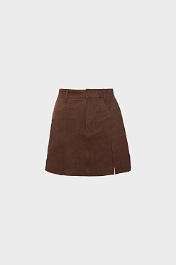 Μίνι suede φούστα