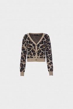 Leopard ζακέτα με στρας