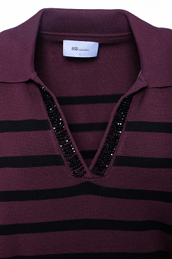 V neck ριγέ πουλόβερ