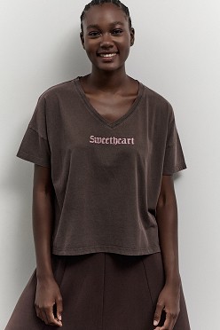 T-shirt με τύπωμα sweetheart