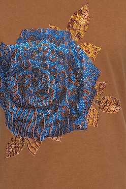 T-shirt με τύπωμα και στρας