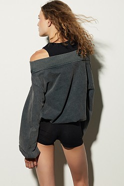 Φούτερ V-neck με στρας