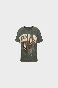 T-shirt με τύπωμα και στρας
