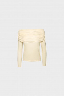 Off shoulder μπλούζα με σούρες