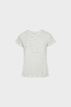 T-shirt με ανάγλυφο logo