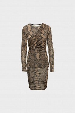 Μίνι φόρεμα με snake print