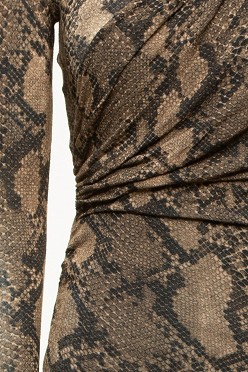 Μίνι φόρεμα με snake print