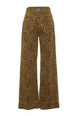 Erika wide-leg animal print τζιν