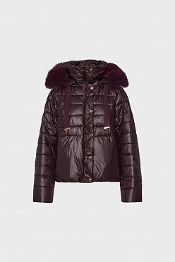 Puffer μπουφάν με αποσπώμενη κουκούλα