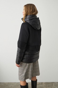 Puffer μπουφάν με κρόσια